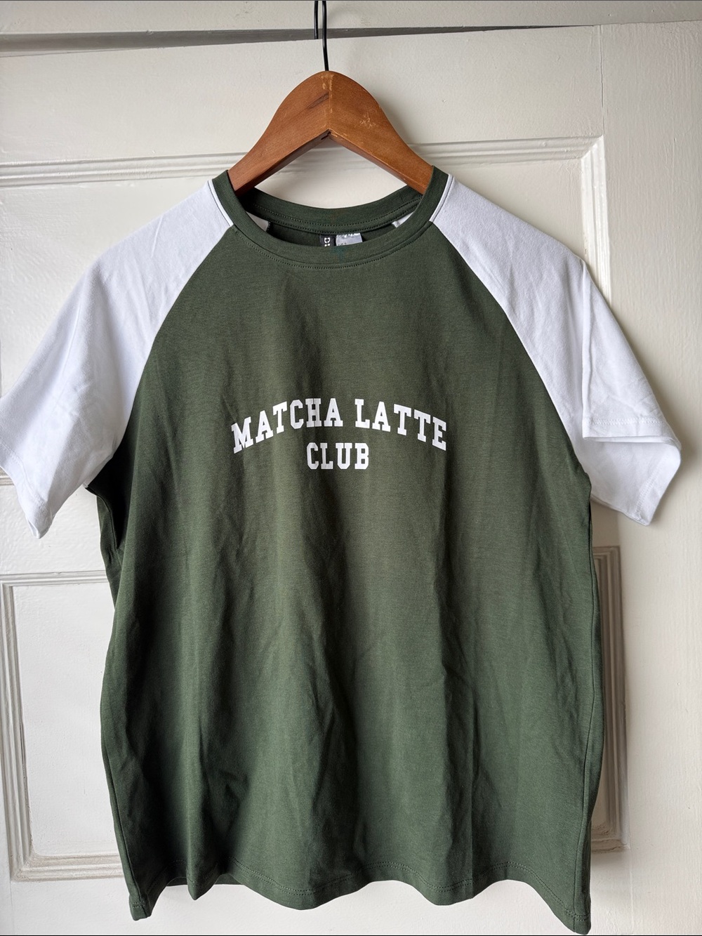 NWT Divided Green and White "Matcha Latte Club" Graphic Tee Size Small